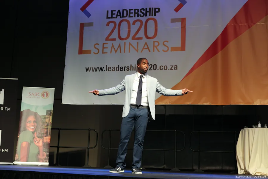 Tony A. Gaskins, Jr. speaking at an international leadership seminar